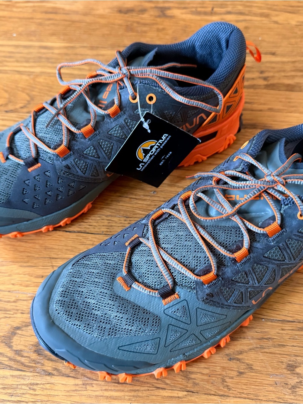 La Sportiva Men's Bushido II Grey/Orange Trail Running Shoes